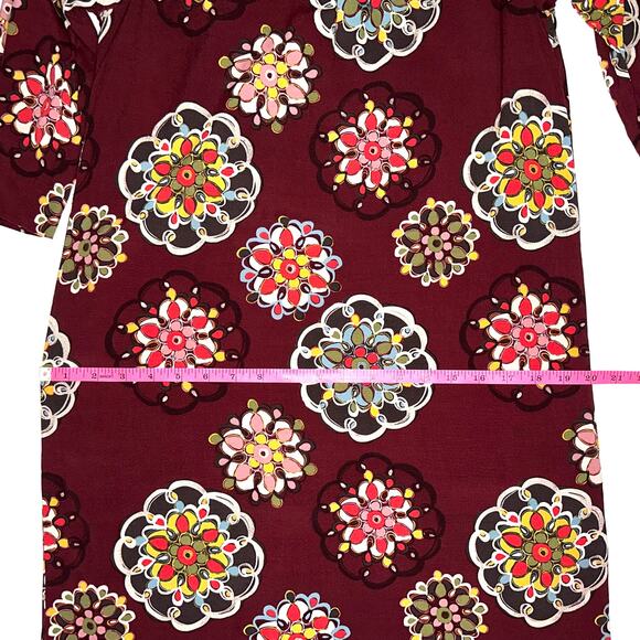 Fossil Floral Mandala Motif Shift Mini Dress Size Small - Picture 10 of 12
